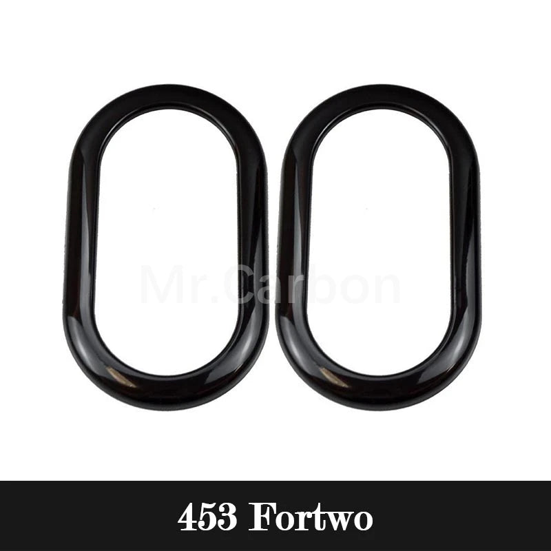Car Interior Exterior Decoration Protective Cover ABS Black Sticker For Mercedes Smart Fortwo Forfour 453 Modified Accessories