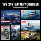 25A/15A Smart Car Battery Charger Car Booster Pulse Repair Portable