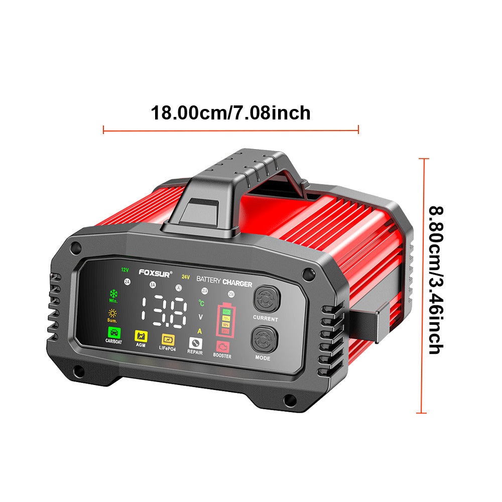 25A/15A Smart Car Battery Charger Car Booster Pulse Repair Portable